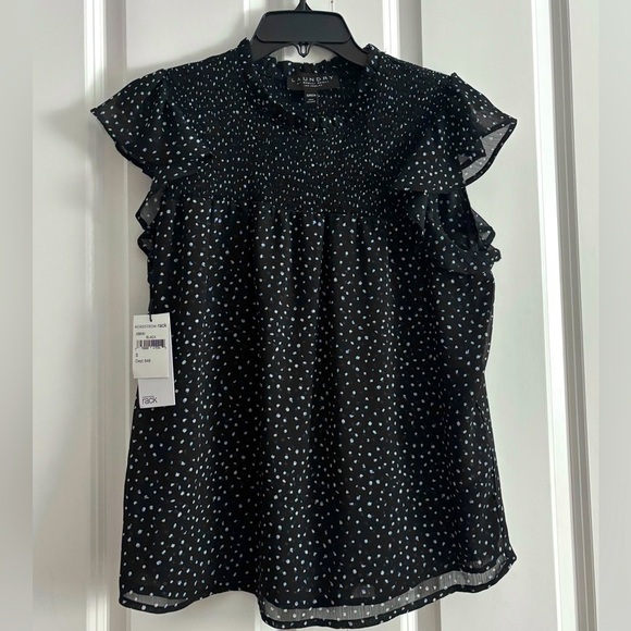 NEW Laundry by Shelli Segal Flutter Sleeve Blouse - Picture 1 of 2